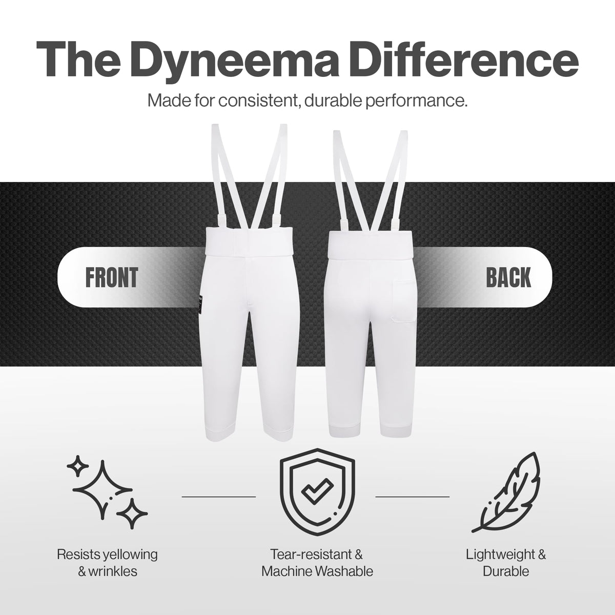 Kids Fencing Pants 350N, Novus Breathable Lightweight Stretch Knickers for Foil Epee & Saber Competition Ready