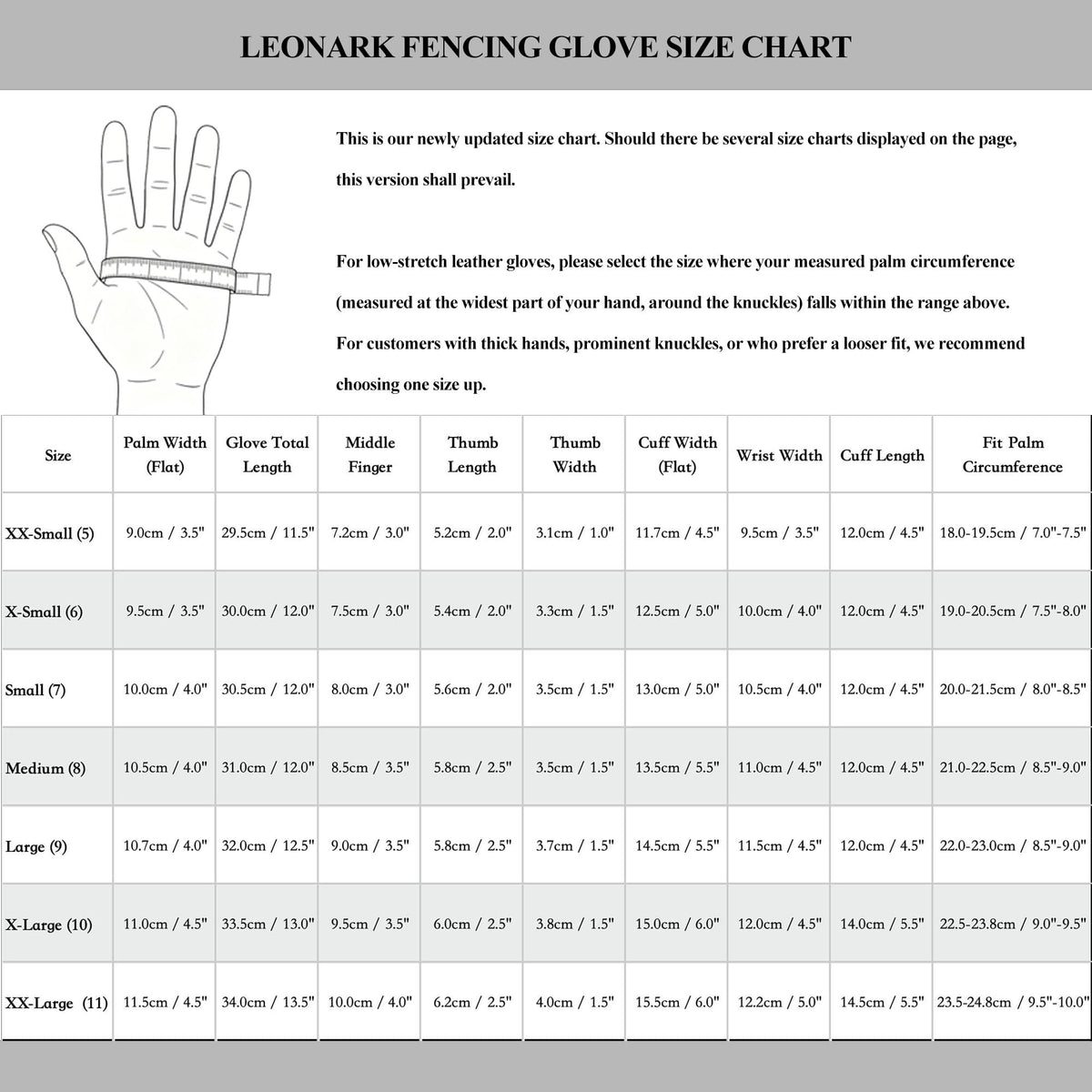 LEONARK Padded Fencing Glove for Foil Epee Sabre, Anti-Slip PU Dot Protective Fencing Bout Practice Glove with Shock Absorbing Pad, Long Forearm Sleeve Design, 1 Pack