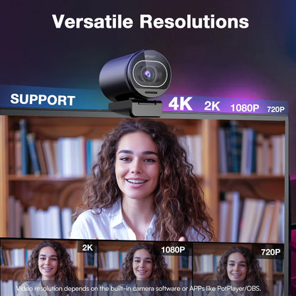 EMEET S600 4K Webcam for Streaming, Sony 1/2.55'' Sensor, PDAF Autofocus