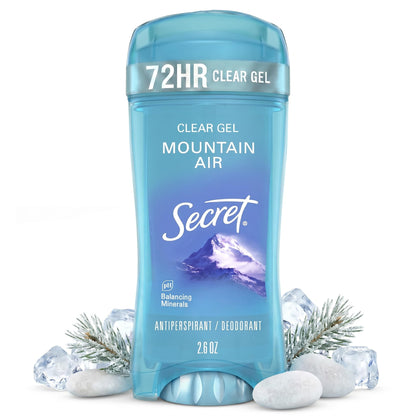 Secret Fresh Antiperspirant Deodorant for Women, 72hr Breathable Sweat & Odor Protection, Instant Freshness & Gentle, PH Balancing Minerals, Clear Gel, Relaxing Lavender Scent, 2.6 oz
