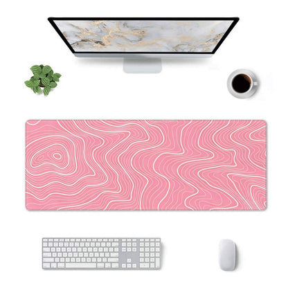 Gaming Mouse Pad, Large Black and Green Line Topographic Mousepad Laptop, Extended Mouse Mat, Long XL Waterproof Keyboard Pads, Big Non-Slip Mousepads for Game Office Home, 31.5 x 11.8 in