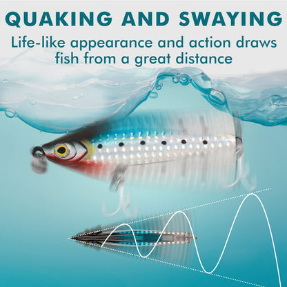 TRUSCEND Easy Catch Swimmax, Magic Noisy Turbulent Wiggling and Vibrating Action for More Bites, Lifelike Fishing Lures for All Species, Swimbait for Relax Family Fishing, Must-Have for Lovely Anglers