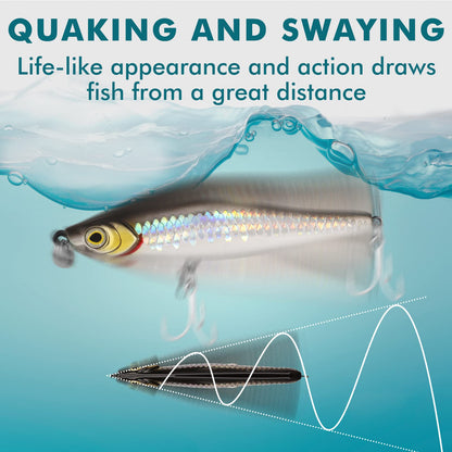 TRUSCEND Easy Catch Swimmax, Magic Noisy Turbulent Wiggling and Vibrating Action for More Bites, Lifelike Fishing Lures for All Species, Swimbait for Relax Family Fishing, Must-Have for Lovely Anglers