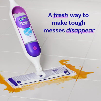 Swiffer Power Mop Refill Solution, Floor Cleaner for Mopping Tile, Vinyl, Laminate, Wood in Home, Bathroom, Kitchen, All Purpose Multi-Surface Solution for Floor Cleaning, Lavender Scent, 50.6oz