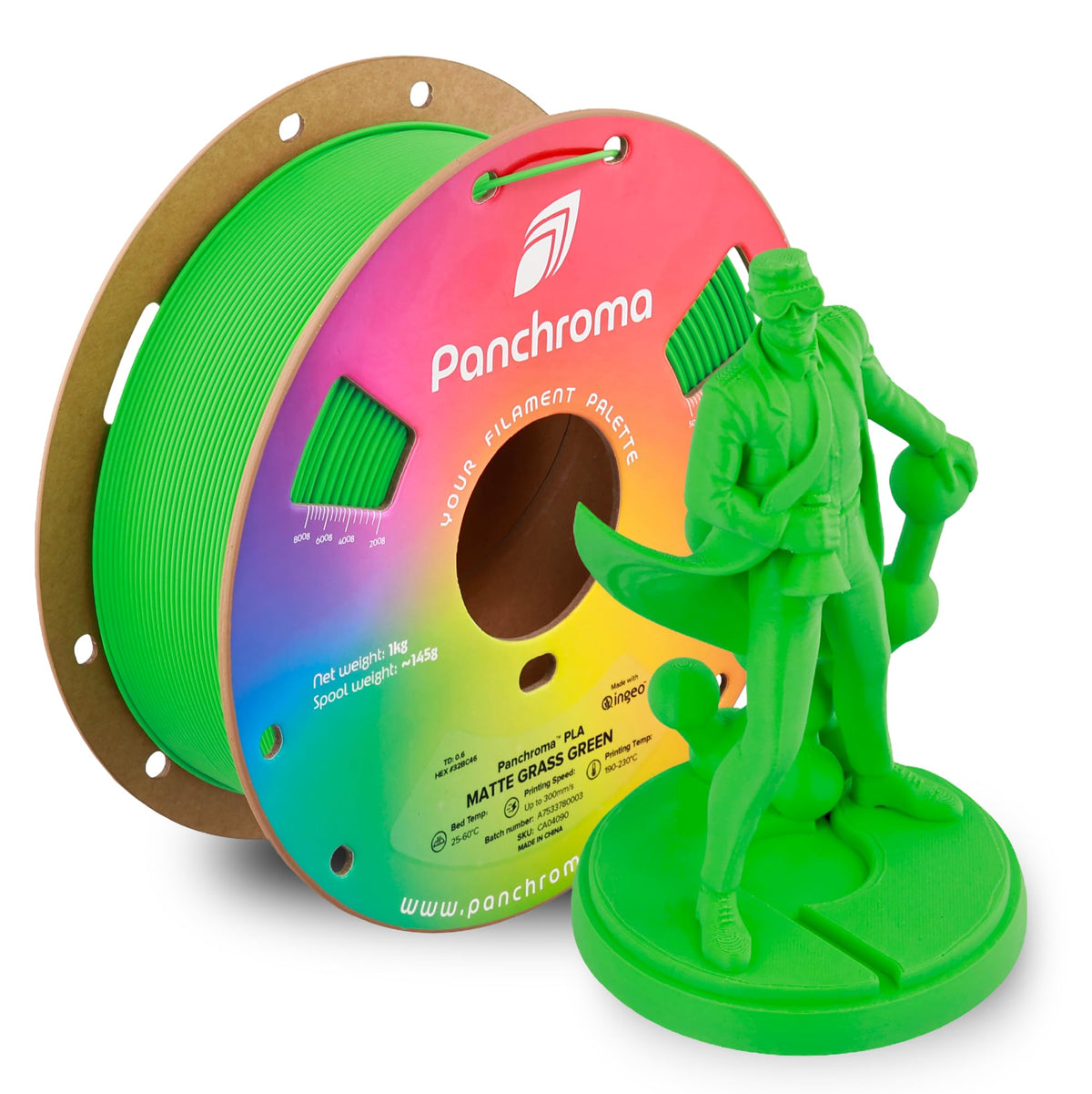 Polymaker Panchroma Matte PLA Filament 1.75mm, 1kg, Charcoal Black
