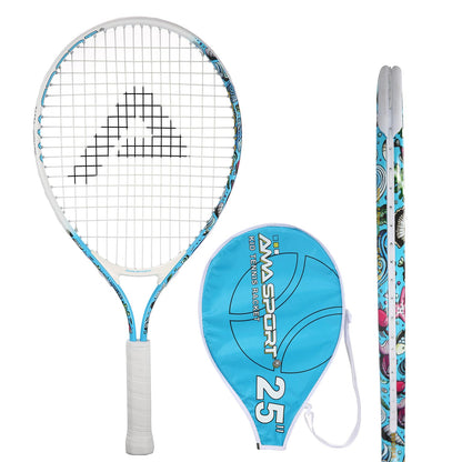 AMA SPORT Kids Tennis Racket for Junior Toddlers Starter Kit 17-25" Tennis Racquet for Girls and Boys with 420D Nylon Shoulder Strap Bag