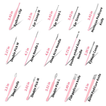 Manicure Set Professional Nail Clipper Kit-26 Pieces Stainless Steel Manicure Kit,Nail Care Tools with Luxurious Travel Case