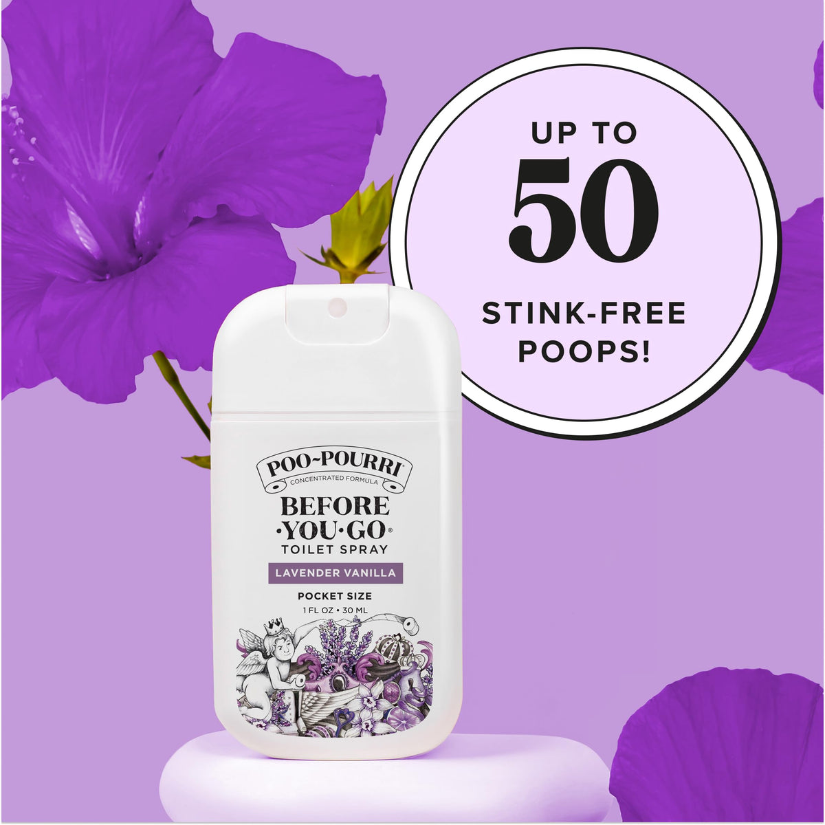 Poo-Pourri Before-You-Go Toilet Spray, Lavender Vanilla, 2 Fl Oz