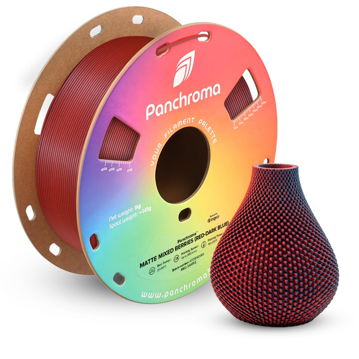 Polymaker Panchroma Matte PLA Filament 1.75mm, 1kg, Charcoal Black