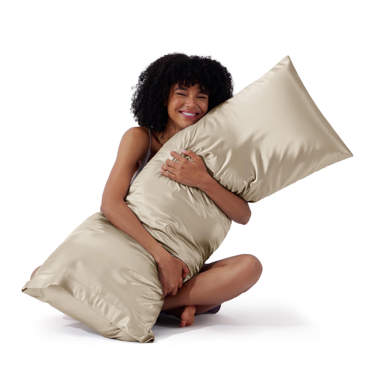 Bedsure Satin Pillowcase, Similar to Silk Pillow Cases Queen Size Set of 2, Cooling Pillow Case Covers with Envelope Closure, Room Decor Valentine Gifts for Women Men, Silver Grey, 20x30 Inches, 2pcs