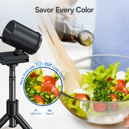 EMEET S600 4K Webcam for Streaming, Sony 1/2.55'' Sensor, PDAF Autofocus