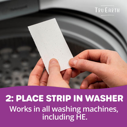 Tru Earth Compact Dry Laundry Detergent - Up to 128 Loads (64 Sheets) - Paraben-Free - Original Eco-Strip Liquidless Detergent, Travel - Fresh Linen | Packaging May Vary