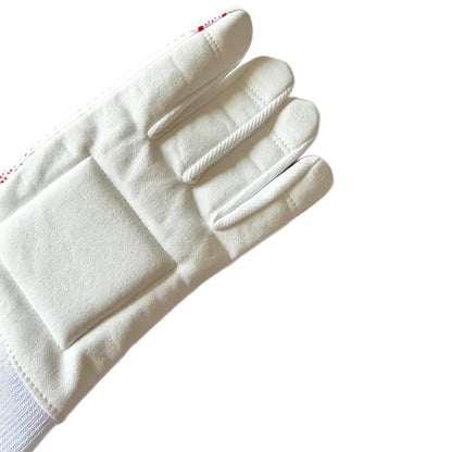 LEONARK Padded Fencing Glove for Foil Epee Sabre, Anti-Slip PU Dot Protective Fencing Bout Practice Glove with Shock Absorbing Pad, Long Forearm Sleeve Design, 1 Pack