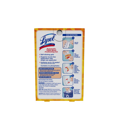 Lysol Click Gel Toilet Bowl Cleaner, Gel Stamp, Lavender, 6 Count