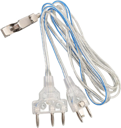 Dioche Fencing Body Cord 3 Pin for Foil Epee Saber, Transparent Stainless Steel Fencing Body Wire with Durable Plastic Connector for Training & Competition