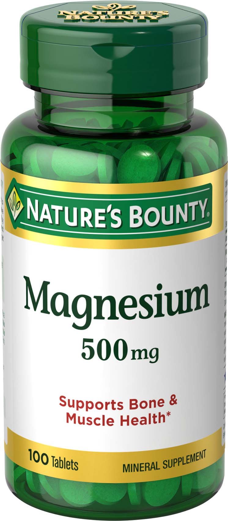 Nature's Bounty Magnesium, Bone and Muscle Health, Whole Body Support, Tablets, 500 Mg, 200 Ct