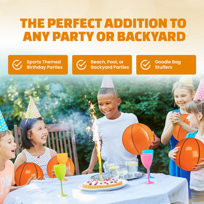 12-Pack Inflatable Soccer Balls 16-inch, Soccer Party Beach Balls Bulk
