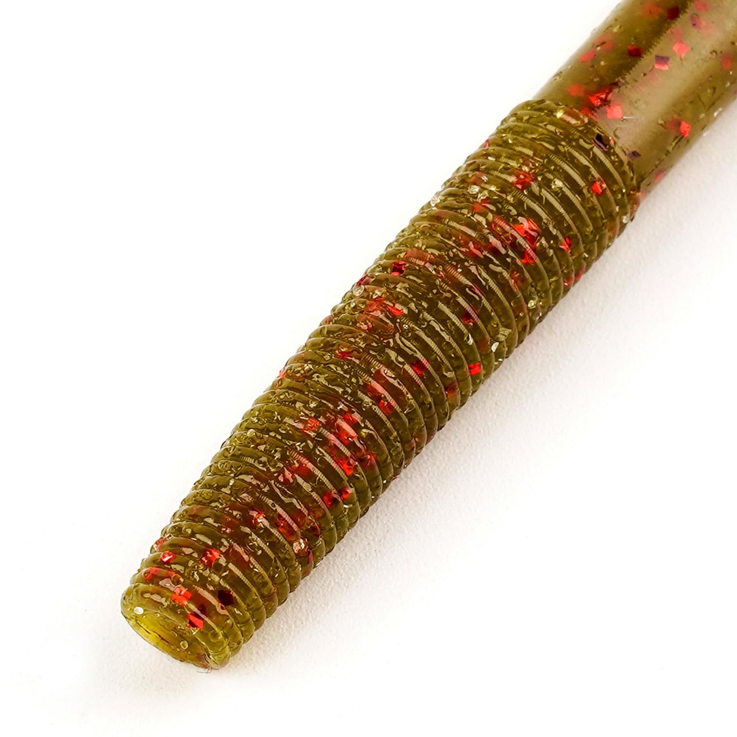 Senko Bait Soft Plastic Lures 5" Senkos 24 Pcs/100pcs for Wacky Rig Freshwater Fishing Green Pumpkin senko with Black Flake Pink Watermelon Double Color