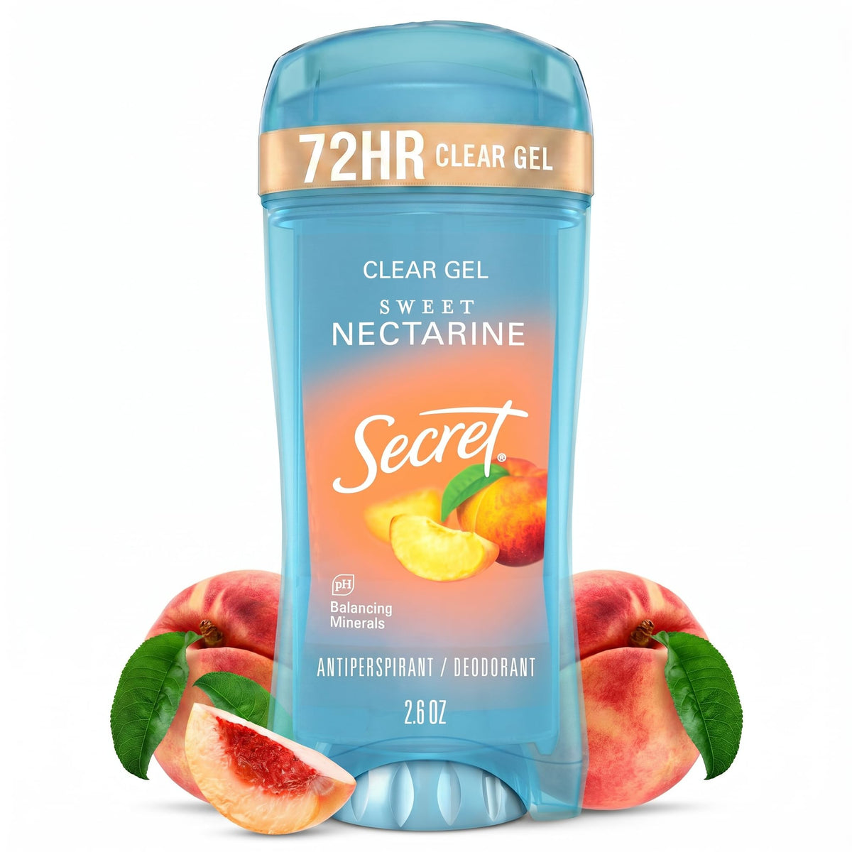 Secret Fresh Antiperspirant Deodorant for Women, 72hr Breathable Sweat & Odor Protection, Instant Freshness & Gentle, PH Balancing Minerals, Clear Gel, Relaxing Lavender Scent, 2.6 oz