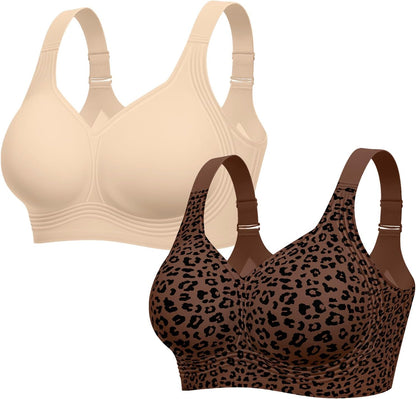 LetsJoli Jelly Bras for Women No Underwire Plus Size Push Up Supportive