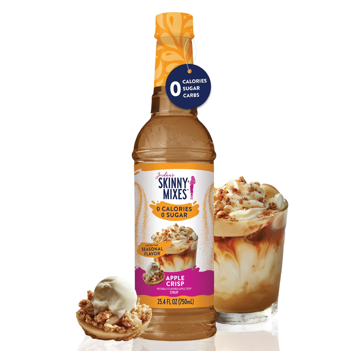 Jordan's Skinny Mixes Pumpkin Caramel Coffee Syrup, 25.4 fl oz
