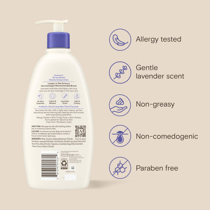 Aveeno Stress Relief Moisturizing Body Lotion, Lavender Scent, 33 fl. oz