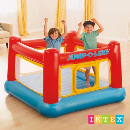 INTEX Jump-O-Lene Inflatable Trampoline Bounce House for Kids Ages 3-6
