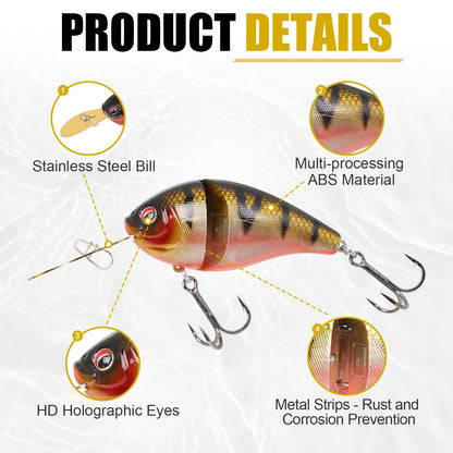 TRUSCEND Easy Catch Swimmax, Magic Noisy Turbulent Wiggling and Vibrating Action for More Bites, Lifelike Fishing Lures for All Species, Swimbait for Relax Family Fishing, Must-Have for Lovely Anglers