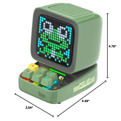 Divoom Ditoo Retro Pixel Art 15W Bluetooth Speaker,Cute Speaker with Alarm,White Noise & Mini Games,Iconic Desk Setup Speaker with 16X16 LED App Controlled Front Screen,Gifts for Anyone (Pink)