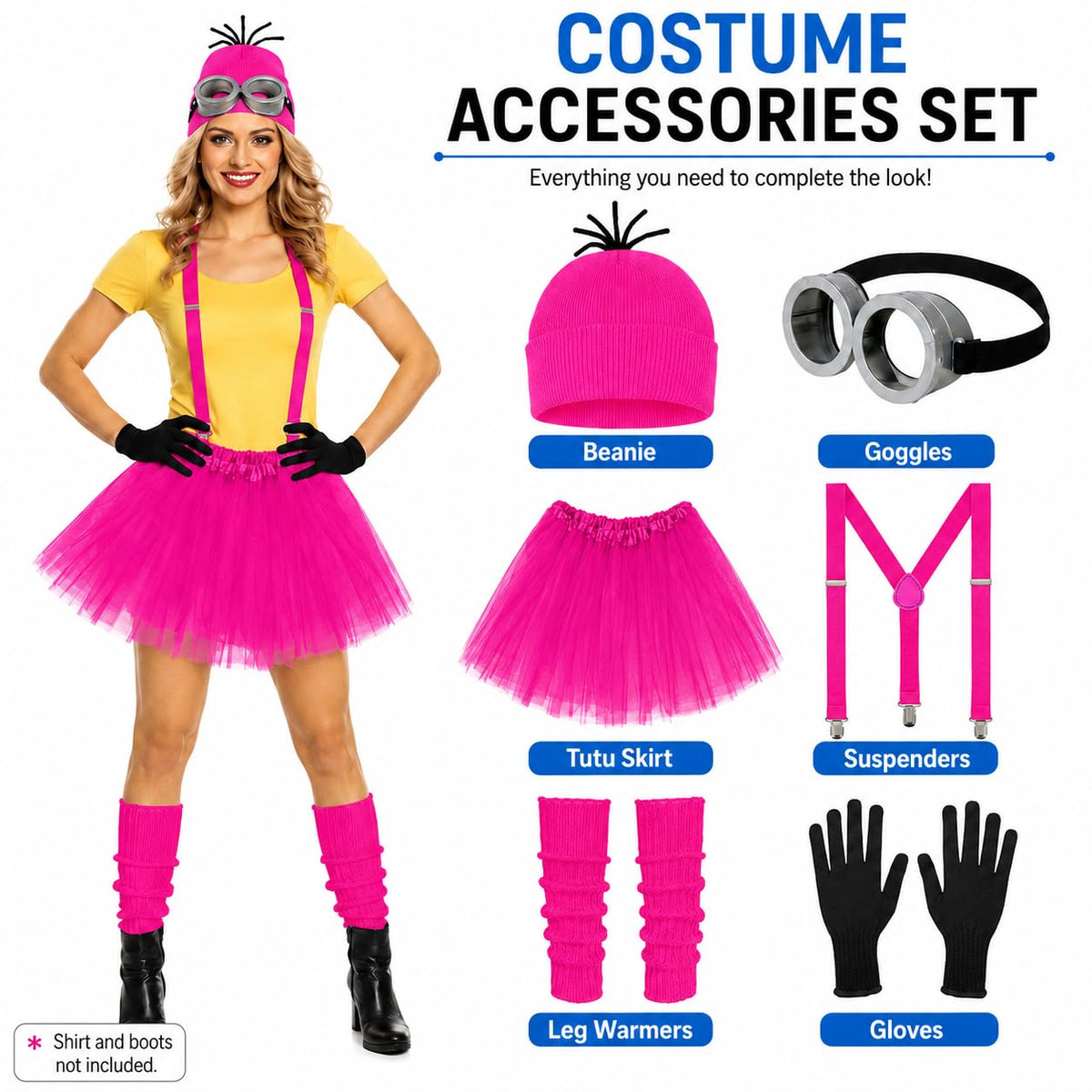 6 Pcs Women's Halloween Costume Accessories Set