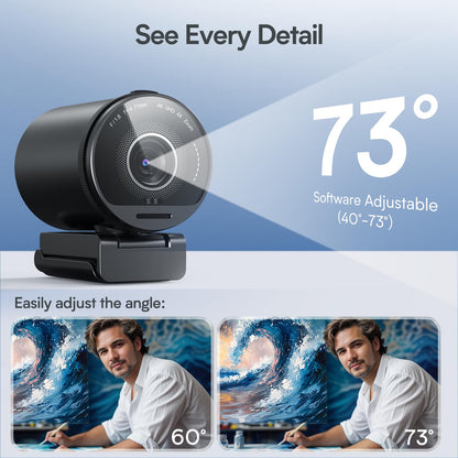 EMEET S600 4K Webcam for Streaming, Sony 1/2.55'' Sensor, PDAF Autofocus