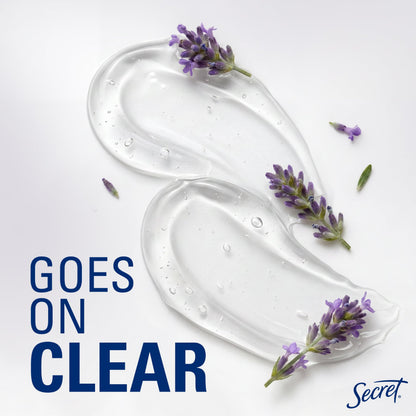 Secret Fresh Antiperspirant Deodorant for Women, 72hr Breathable Sweat & Odor Protection, Instant Freshness & Gentle, PH Balancing Minerals, Clear Gel, Relaxing Lavender Scent, 2.6 oz