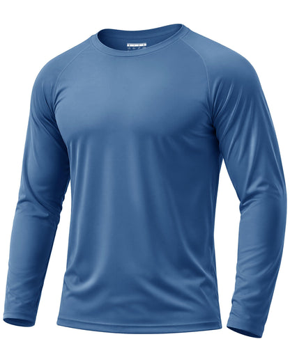 Boladeci Men's UPF 50+ Sun Protection UV SPF Shirts Long Sleeve Lightweight Quick Dry Swim T-Shirts Rash Guard