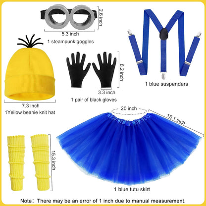 HEYFIZZ 6 Pcs Adult Halloween Costume Accessories,Easy Halloween Costume
