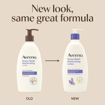 Aveeno Stress Relief Moisturizing Body Lotion, Lavender Scent, 33 fl. oz