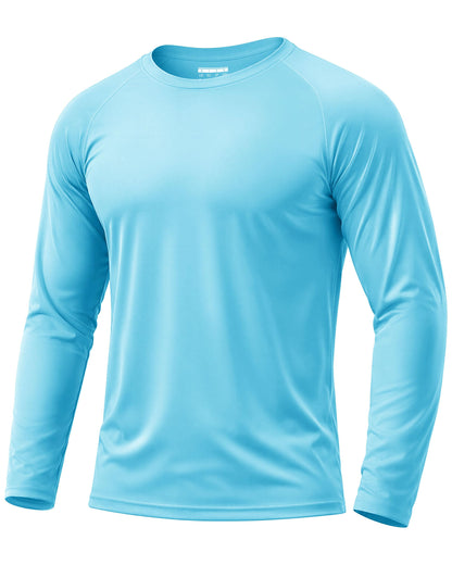 Boladeci Men's UPF 50+ Sun Protection UV SPF Shirts Long Sleeve Lightweight Quick Dry Swim T-Shirts Rash Guard