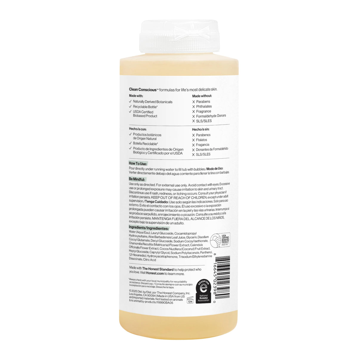 The Honest Company Bubble Bath, Hypoallergenic, Lavender Calm, 12 fl oz