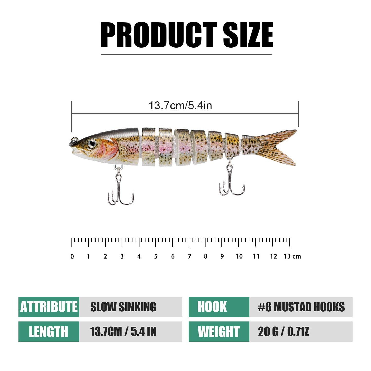 TRUSCEND Easy Catch Swimmax, Magic Noisy Turbulent Wiggling and Vibrating Action for More Bites, Lifelike Fishing Lures for All Species, Swimbait for Relax Family Fishing, Must-Have for Lovely Anglers