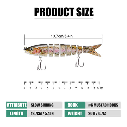 TRUSCEND Easy Catch Swimmax, Magic Noisy Turbulent Wiggling and Vibrating Action for More Bites, Lifelike Fishing Lures for All Species, Swimbait for Relax Family Fishing, Must-Have for Lovely Anglers