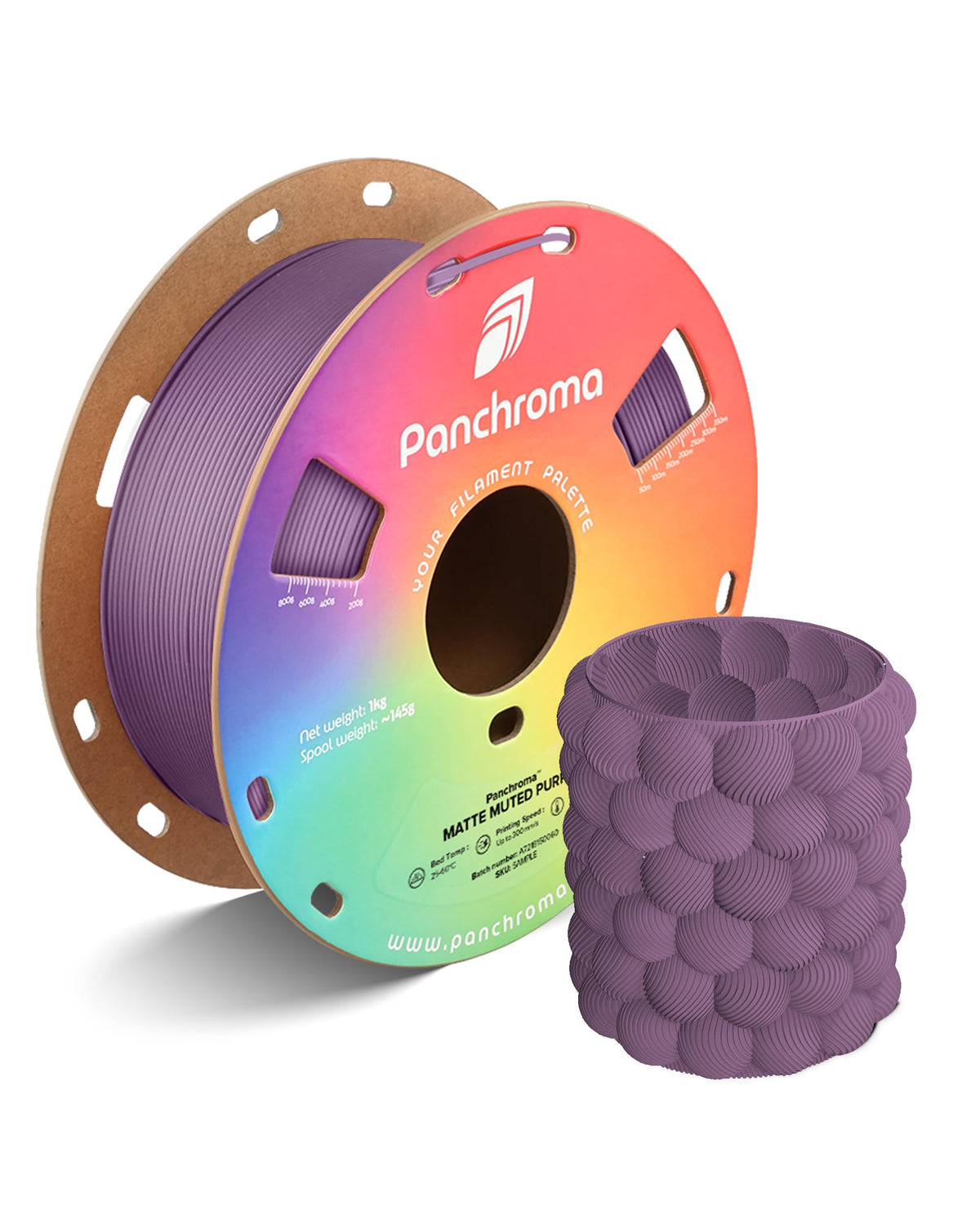 Polymaker Panchroma Matte PLA Filament 1.75mm, 1kg, Charcoal Black