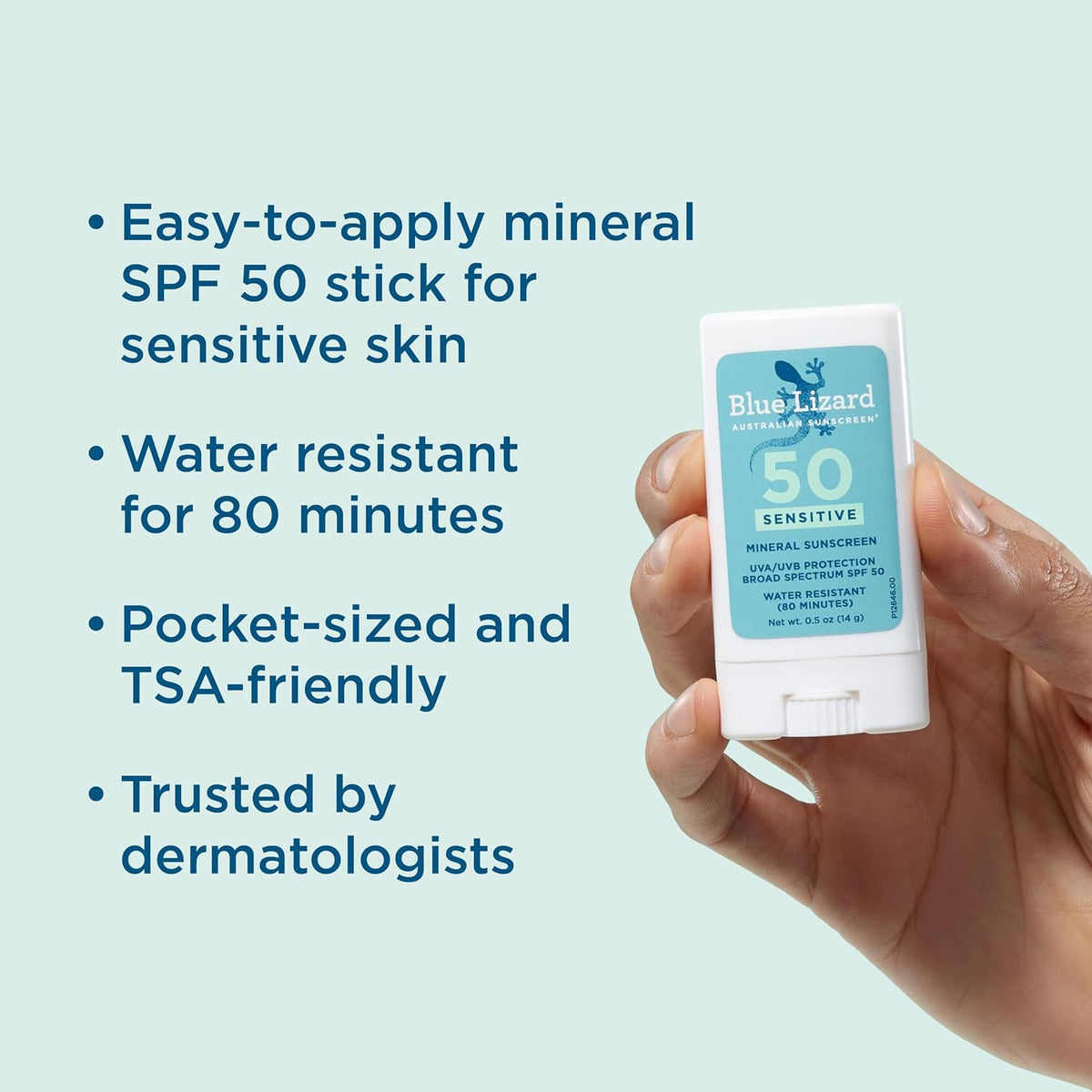 Blue Lizard Sensitive Mineral Sunscreen SPF 50 Sunscreen Lotion, 5 fl oz