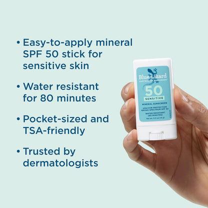 Blue Lizard Sensitive Mineral Sunscreen SPF 50 Sunscreen Lotion, 5 fl oz
