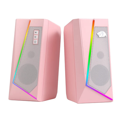Redragon GS520 Wired 2.0 Channel Stereo Sound Desktop RGB Computer Speakers