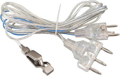 Dioche Fencing Body Cord 3 Pin for Foil Epee Saber, Transparent Stainless Steel Fencing Body Wire with Durable Plastic Connector for Training & Competition