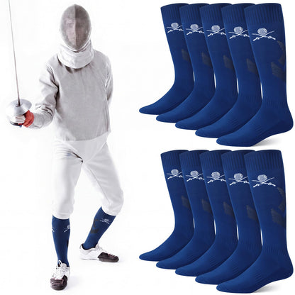 5 Pairs Fencing Socks for Men Youth Novelty Christmas Fencer Gifts