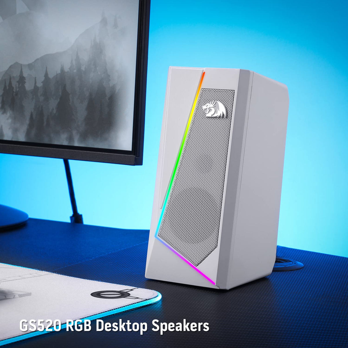 Redragon GS520 Wired 2.0 Channel Stereo Sound Desktop RGB Computer Speakers
