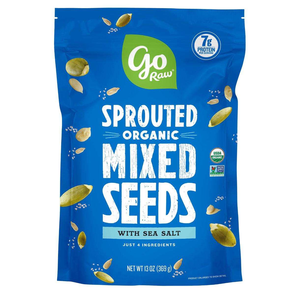 Go Raw Organic Sprouted Pumpkin Seeds - Sea Salted Pepita Snack