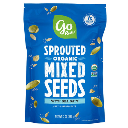 Go Raw Organic Sprouted Pumpkin Seeds - Sea Salted Pepita Snack