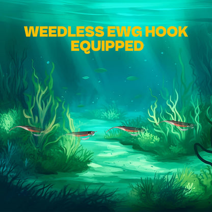 Weighted Swimbait Hooks with Molded Bait Keeper, Equipped with Weedless EWG Worm Fishing Hooks 2/0 3/0 4/0 5/0 1/16 1/8 3/16 1/4oz (15 PCs)