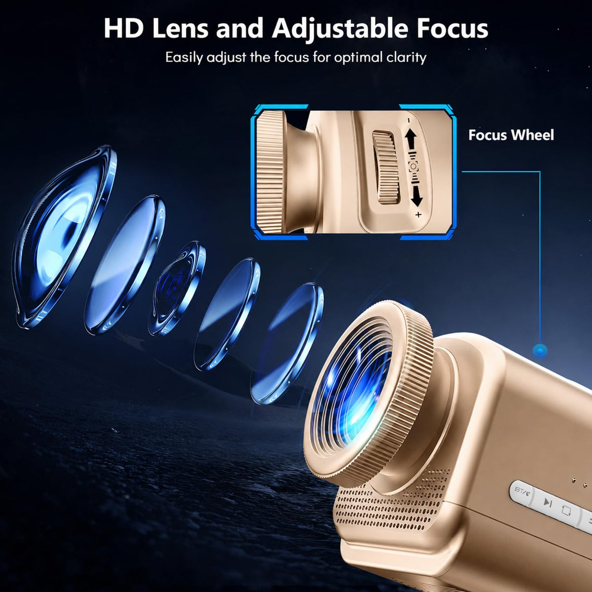 Rossetta 3D Projector with 60 Scenes, Galaxy Star Projector for Room Decor